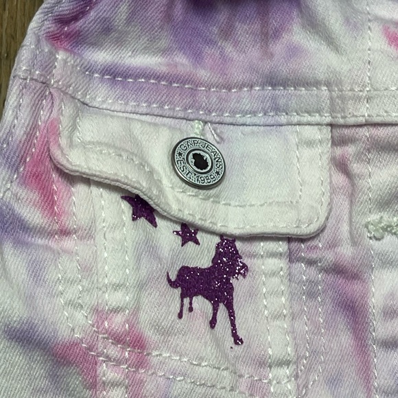 Spirit pink purple tie dye Gap denim vest 4T - Picture 11 of 13